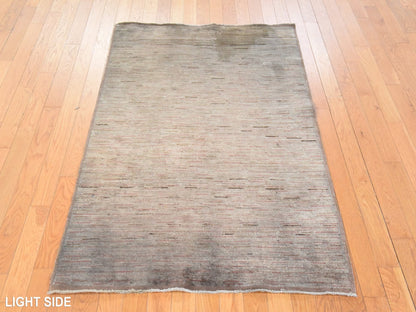 Brown 3'2" x 5'1" Modern and Contemporary Hand knotted Wool Rug - Sku: O078636