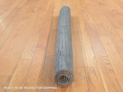 Brown 3'2" x 5'1" Modern and Contemporary Hand knotted Wool Rug - Sku: O078636