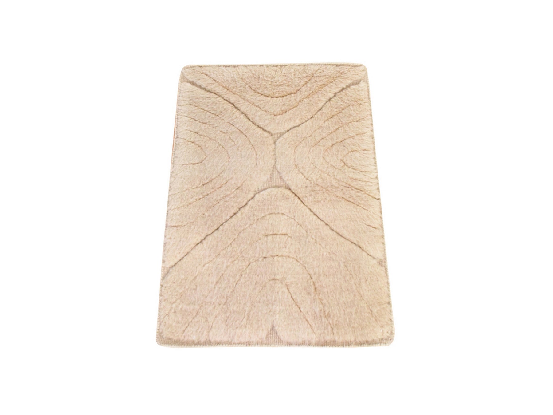 Beige 2'1" x 2'10" Modern and Contemporary Hand knotted Wool Rug - Sku: O078641