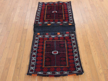 Baluch Tribal & Geometric hand-knotted wool runner in Red & Ivory, 2'6" x 6'1" — SKU O078642 (view 2)