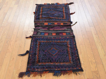 Baluch Antique hand-knotted wool runner in Red, 2'3" x 5'4" — SKU O078643 (view 3)