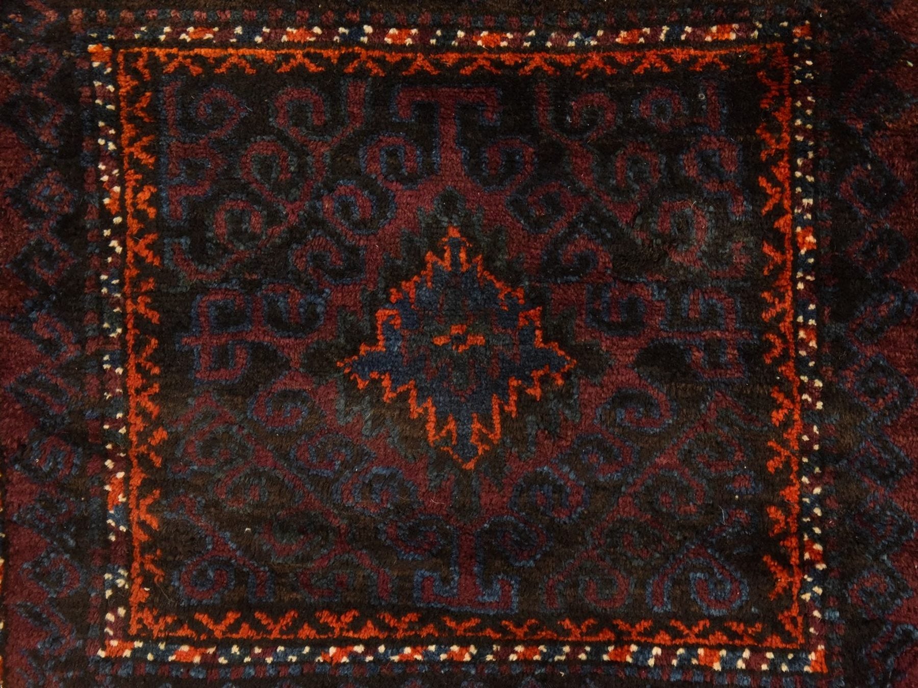 Baluch Antique hand-knotted wool runner in Red, 2'3" x 5'4" — SKU O078643 (view 4)