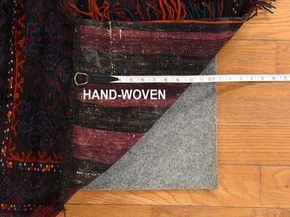 Baluch Antique hand-knotted wool runner in Red, 2'3" x 5'4" — SKU O078643 (view 6)