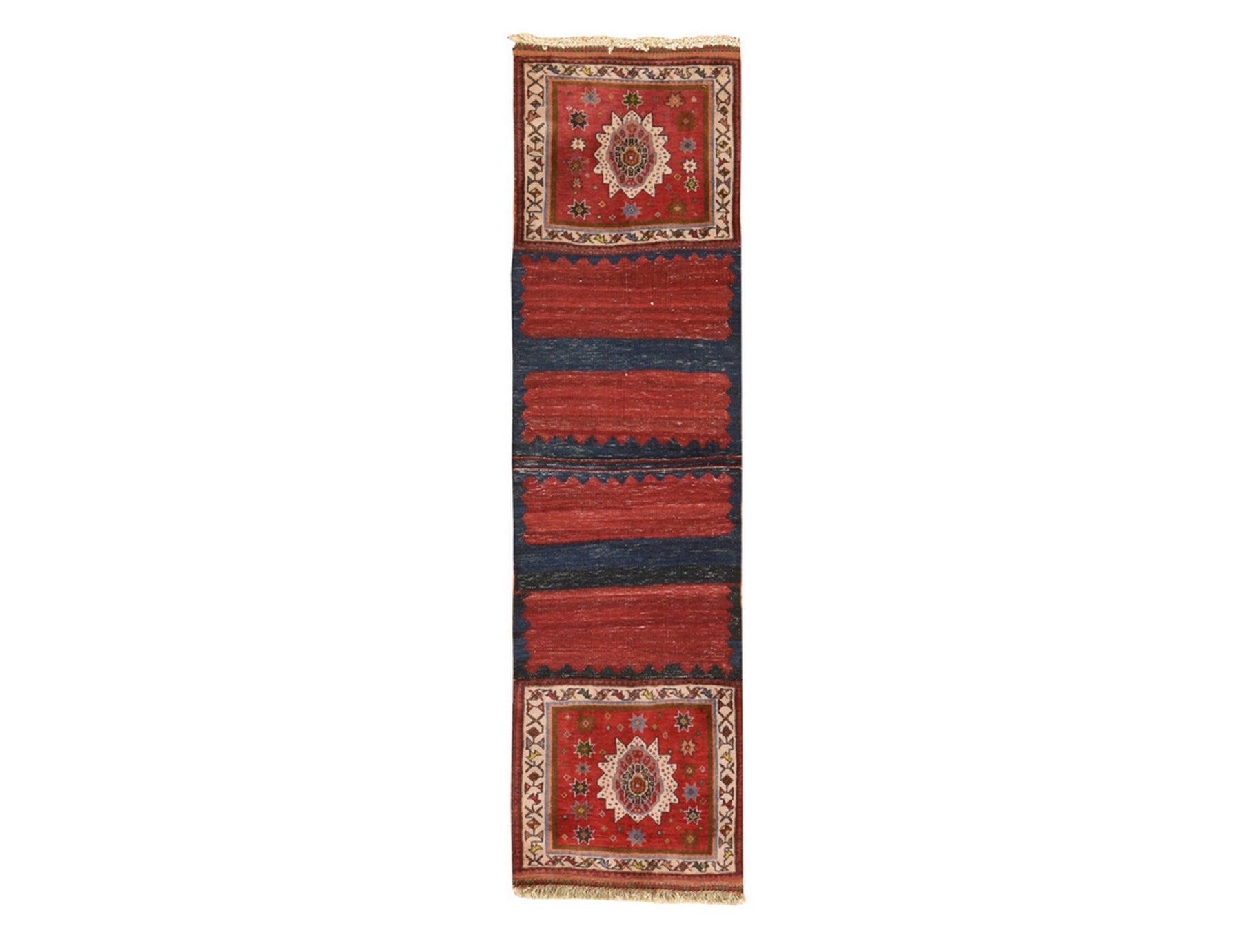 Qashqai Tribal & Geometric hand-knotted wool runner in Red, 1'9" x 6'6" — SKU O078648