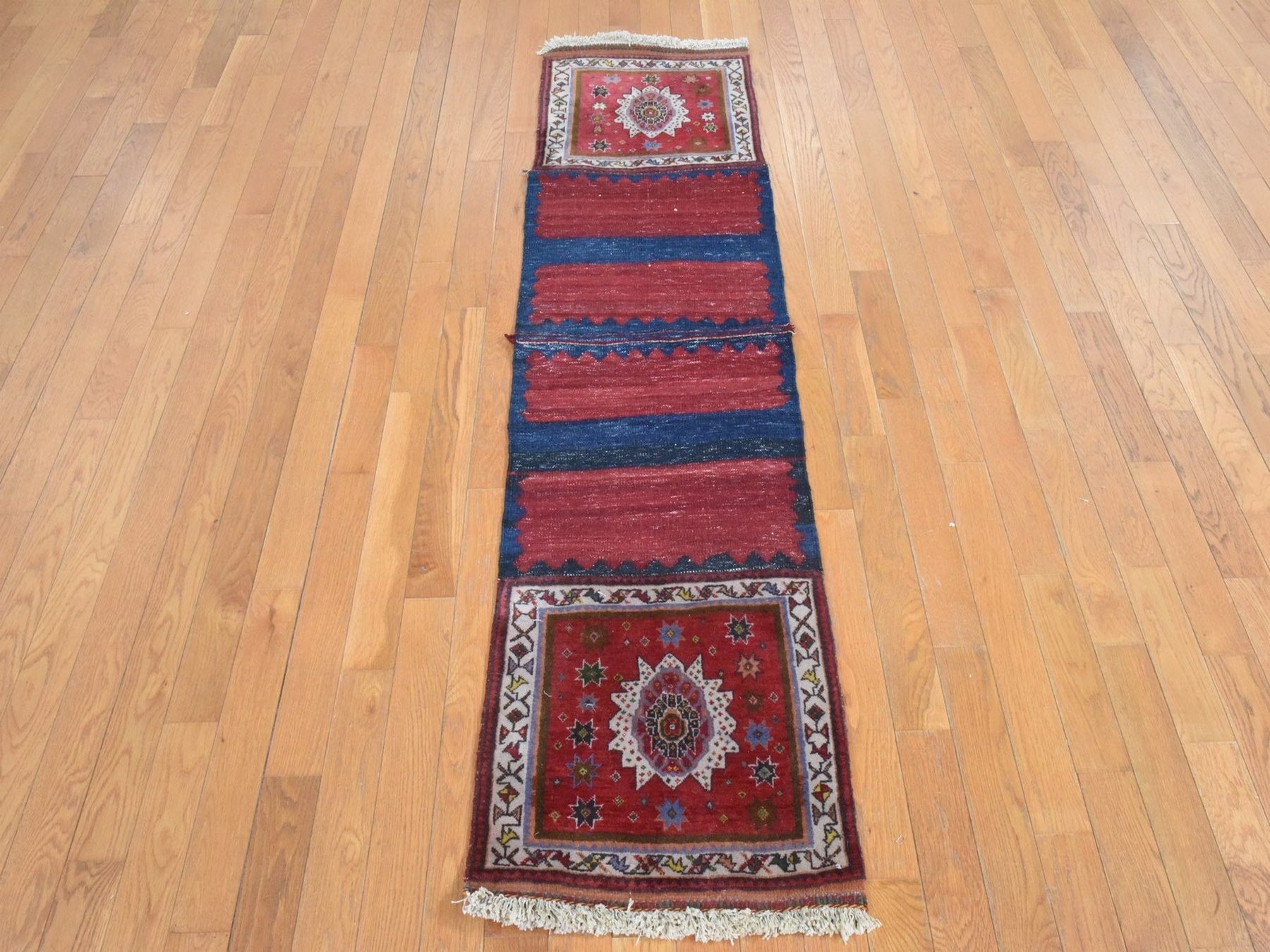 Qashqai Tribal & Geometric hand-knotted wool runner in Red, 1'9" x 6'6" — SKU O078648 (view 2)