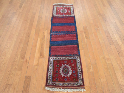 Qashqai Tribal & Geometric hand-knotted wool runner in Red, 1'9" x 6'6" — SKU O078648 (view 2)