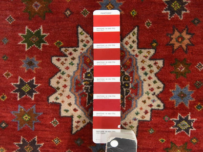 Qashqai Tribal & Geometric hand-knotted wool runner in Red, 1'9" x 6'6" — SKU O078648 (view 5)