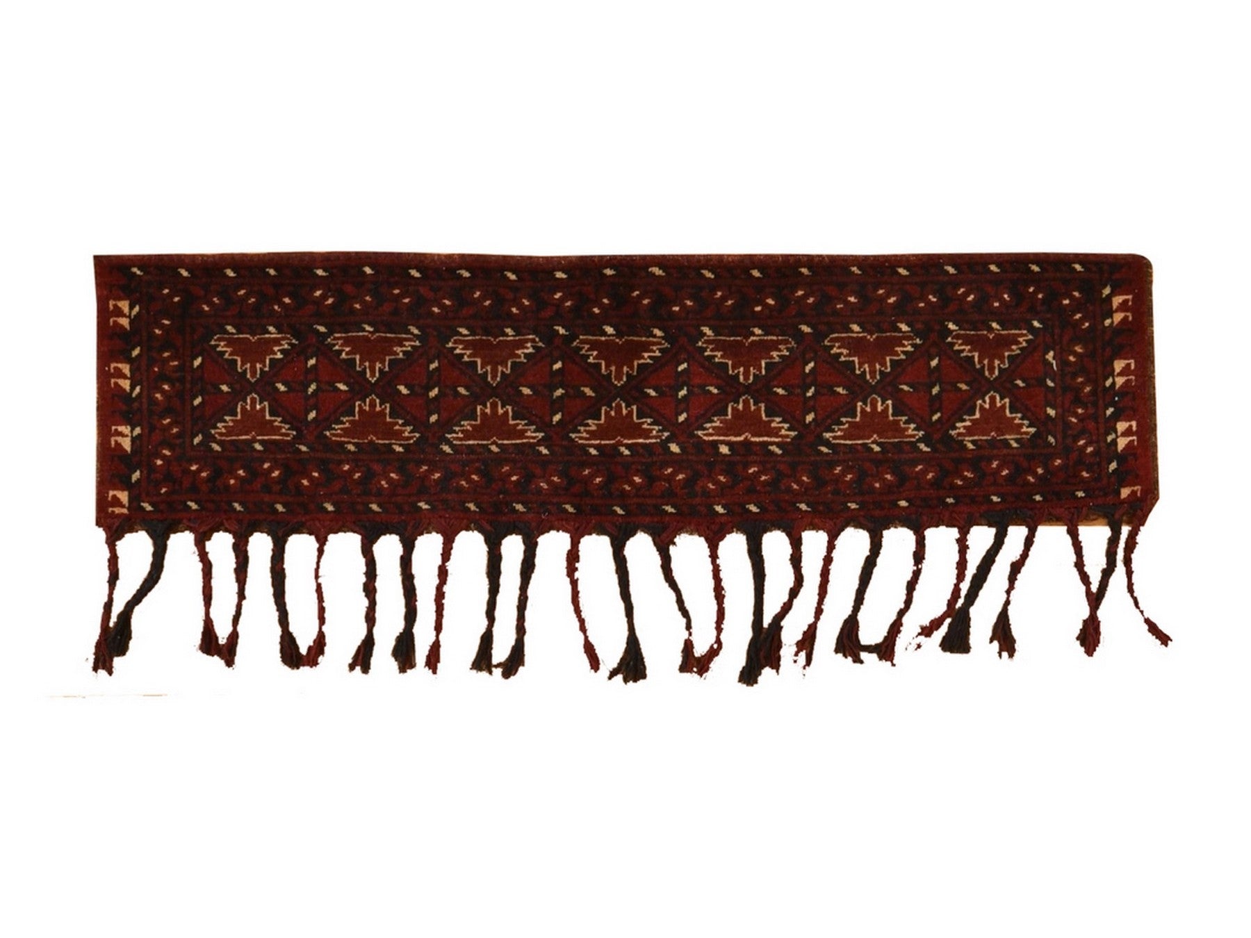 Brown 1'3" x 5'0" Tribal & Geometric Hand knotted Wool Rug - Sku: O078654