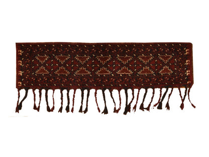Brown 1'3" x 5'0" Tribal & Geometric Hand knotted Wool Rug - Sku: O078654