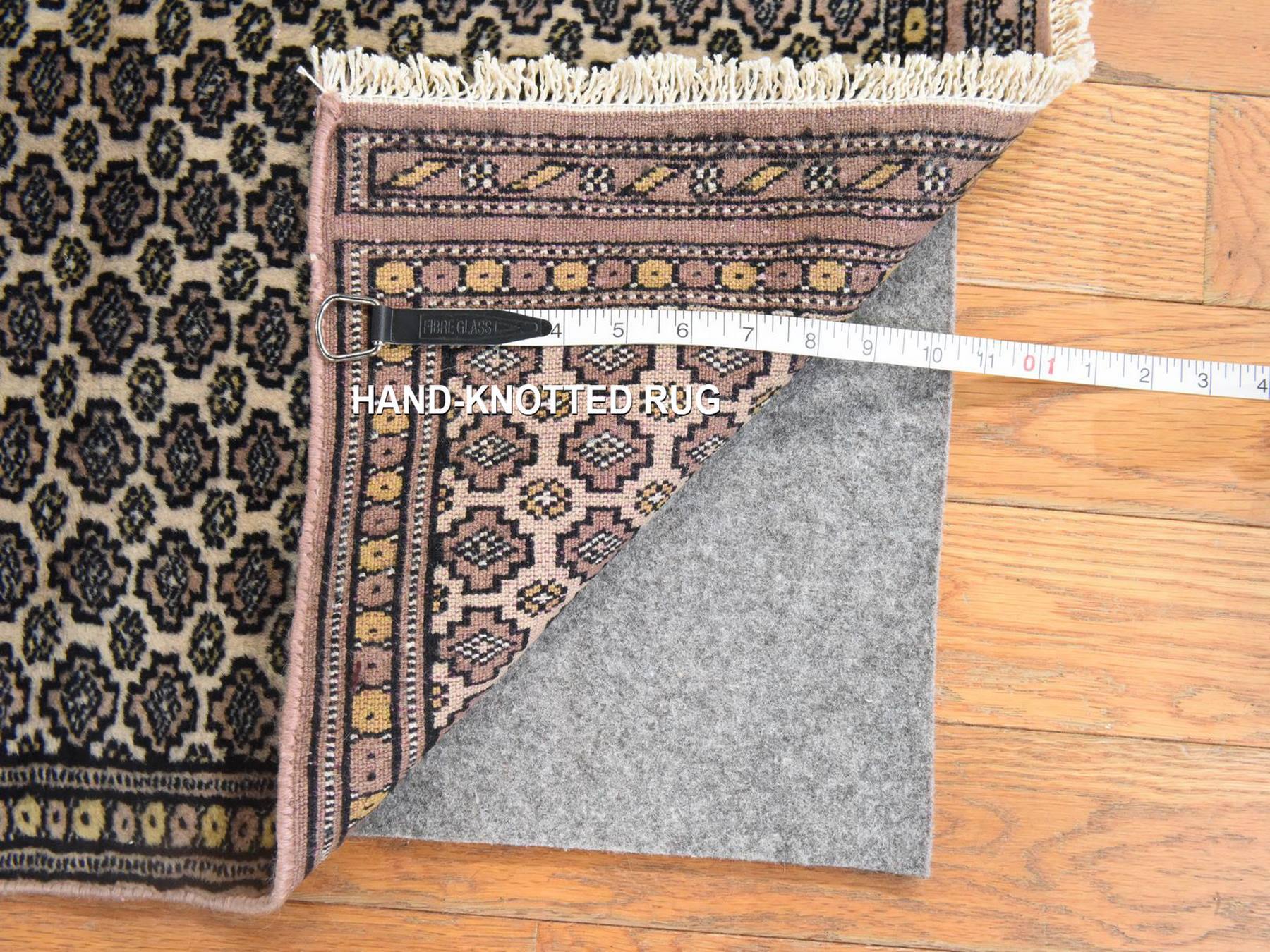 Tribal & Geometric hand-knotted wool rug in Ivory, 1'6" x 2'2" — SKU O078657 (view 6)