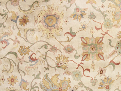 Sultanabad Oushak hand-knotted wool rug in Ivory, 16'7" x 27' — SKU O078658 (view 4)