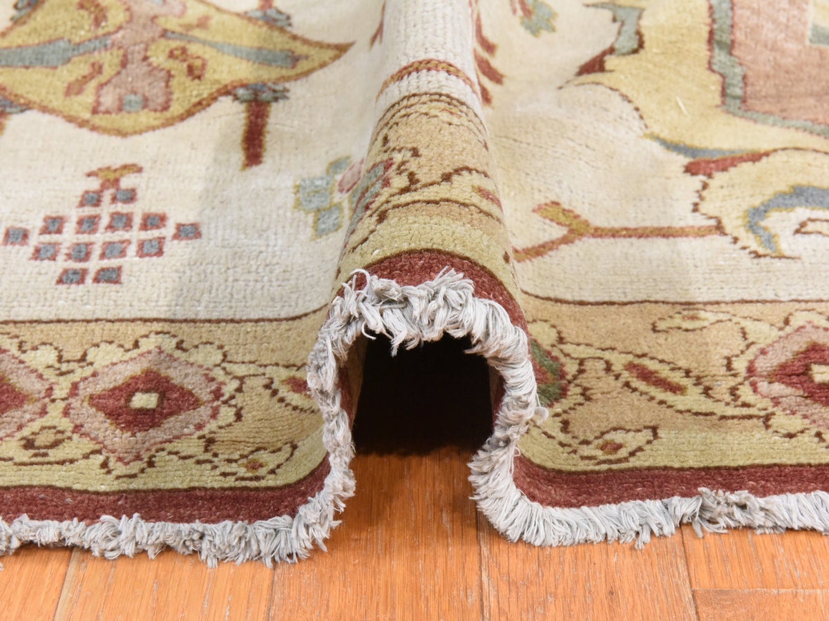 Sultanabad Oushak hand-knotted wool rug in Ivory, 16'7" x 27' — SKU O078658 (view 8)
