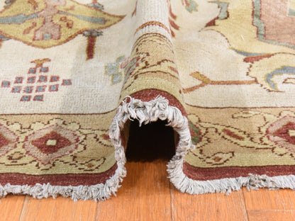 Sultanabad Oushak hand-knotted wool rug in Ivory, 16'7" x 27' — SKU O078658 (view 8)