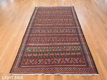 Soumak Flat-Weave hand-knotted wool rug in Red, 6'1" x 10'5" — SKU O078661 (view 3)