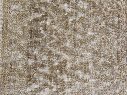 Brown 1'3" x 2'0" Modern and Contemporary Hand knotted Wool/Silk Rug - Sku: O078663