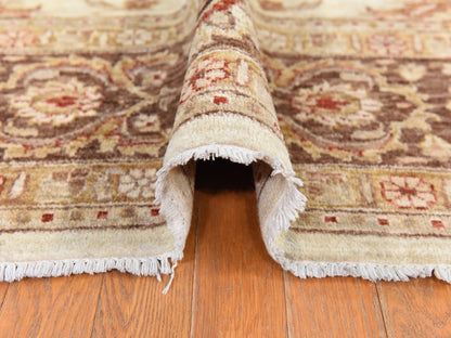 Beige 8'0" x 10'0" Oushak And Peshawar Hand knotted Wool Rug - Sku: O078666