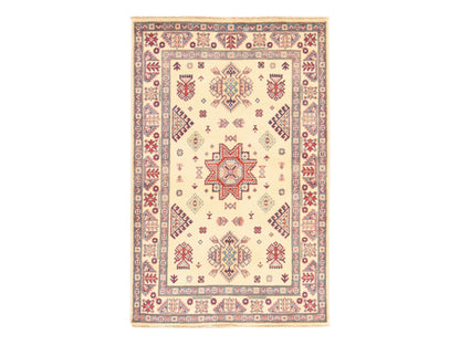 Kazak Kazak hand-knotted wool rug in Ivory, 3'10" x 6' — SKU O078670