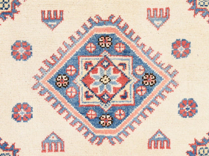 Kazak Kazak hand-knotted wool rug in Ivory & Rust, 4' x 5'7" — SKU O078671 (view 4)