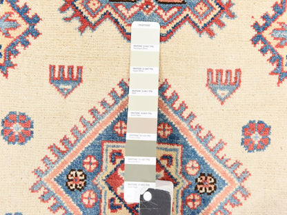 Kazak Kazak hand-knotted wool rug in Ivory & Rust, 4' x 5'7" — SKU O078671 (view 5)