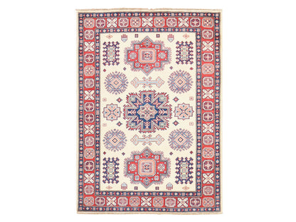Kazak Kazak hand-knotted wool rug in Ivory, 4' x 5'6" — SKU O078672