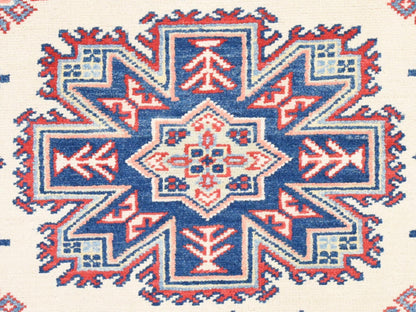 Kazak Kazak hand-knotted wool rug in Ivory, 4' x 5'6" — SKU O078672 (view 4)