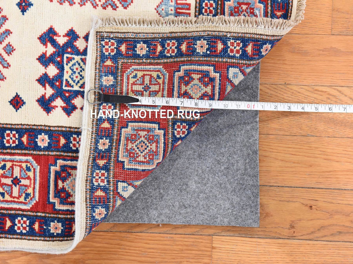 Kazak Kazak hand-knotted wool rug in Ivory, 4' x 5'6" — SKU O078672 (view 6)