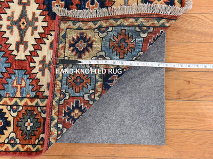 Ersari Tribal & Geometric hand-knotted wool rug in Orange, 4' x 6' — SKU O078673 (view 6)