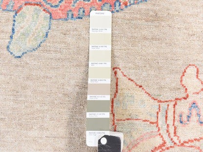 Ivory 4'0" x 6'0" Modern and Contemporary Hand knotted Wool Rug - Sku: O078677
