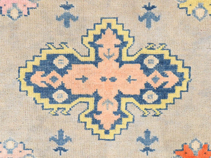 Beige 3'10" x 5'5" Kazak Hand knotted Wool Rug - Sku: O078678