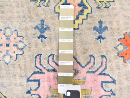 Beige 3'10" x 5'5" Kazak Hand knotted Wool Rug - Sku: O078678