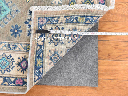 Brown 3'10" x 5'9" Tribal & Geometric Hand knotted Wool Rug - Sku: O078680