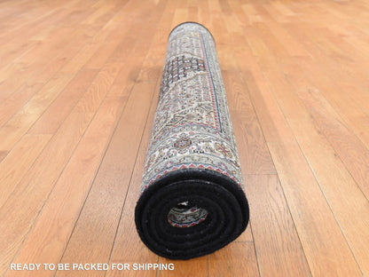 Black 4'0" x 6'0" Fine Oriental Hand knotted Wool Rug - Sku: O078681