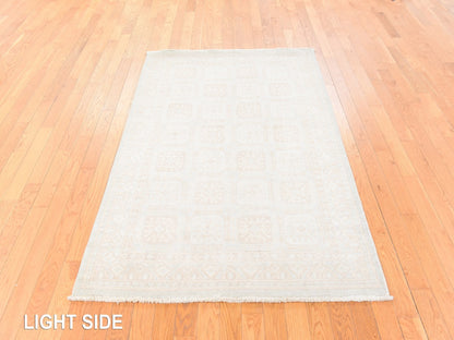 Khotan Oushak hand-knotted wool rug in Ivory, 4'1" x 6'1" — SKU O078683 (view 3)