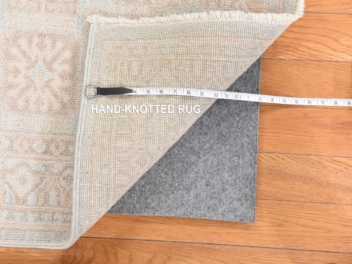 Khotan Oushak hand-knotted wool rug in Ivory, 4'1" x 6'1" — SKU O078683 (view 6)