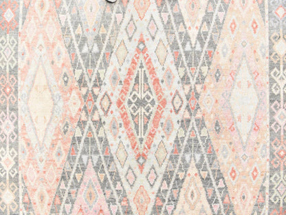 Tribal & Geometric hand-knotted wool rug in Gray, 6'1" x 9'2" — SKU O078686 (view 5)