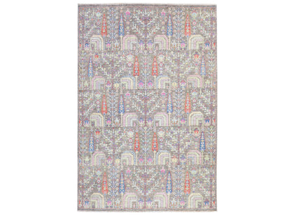 Transitional hand-knotted wool rug in Brown, 6' x 8'10" — SKU O078688
