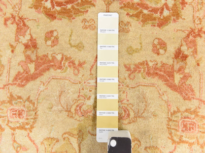 Beige 6'0" x 9'4" Oushak And Peshawar Hand knotted Wool Rug - Sku: O078690