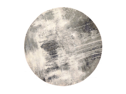 Ivory 6'2" x 6'2" Modern and Contemporary Hand knotted Wool/Silk Rug - Sku: O078691