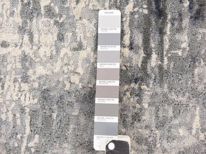 Ivory 6'2" x 6'2" Modern and Contemporary Hand knotted Wool/Silk Rug - Sku: O078691