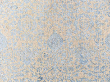 Beige 5'9" x 5'9" Modern and Contemporary Handloom Wool/Silk Rug - Sku: O078692
