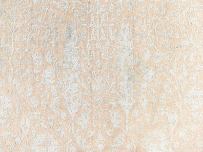 Beige 5'10" x 5'10" Transitional Handloom Wool/Silk Rug - Sku: O078693
