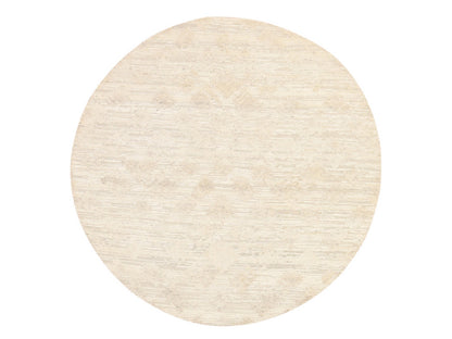 Ivory 6'0" x 6'0" Modern and Contemporary Hand knotted Wool Rug - Sku: O078695