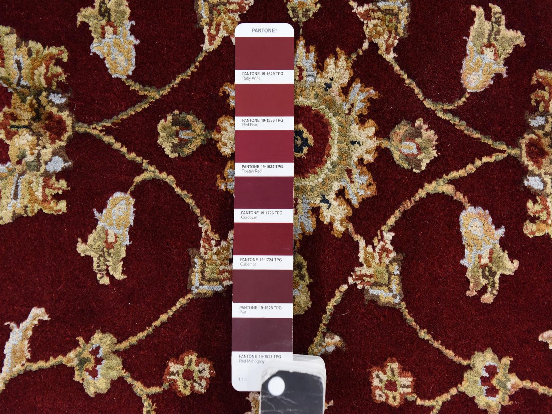 Rajasthan Rajasthan hand-knotted wool/silk rug in Red & Ivory, 4' x 6' — SKU O078697 (view 6)