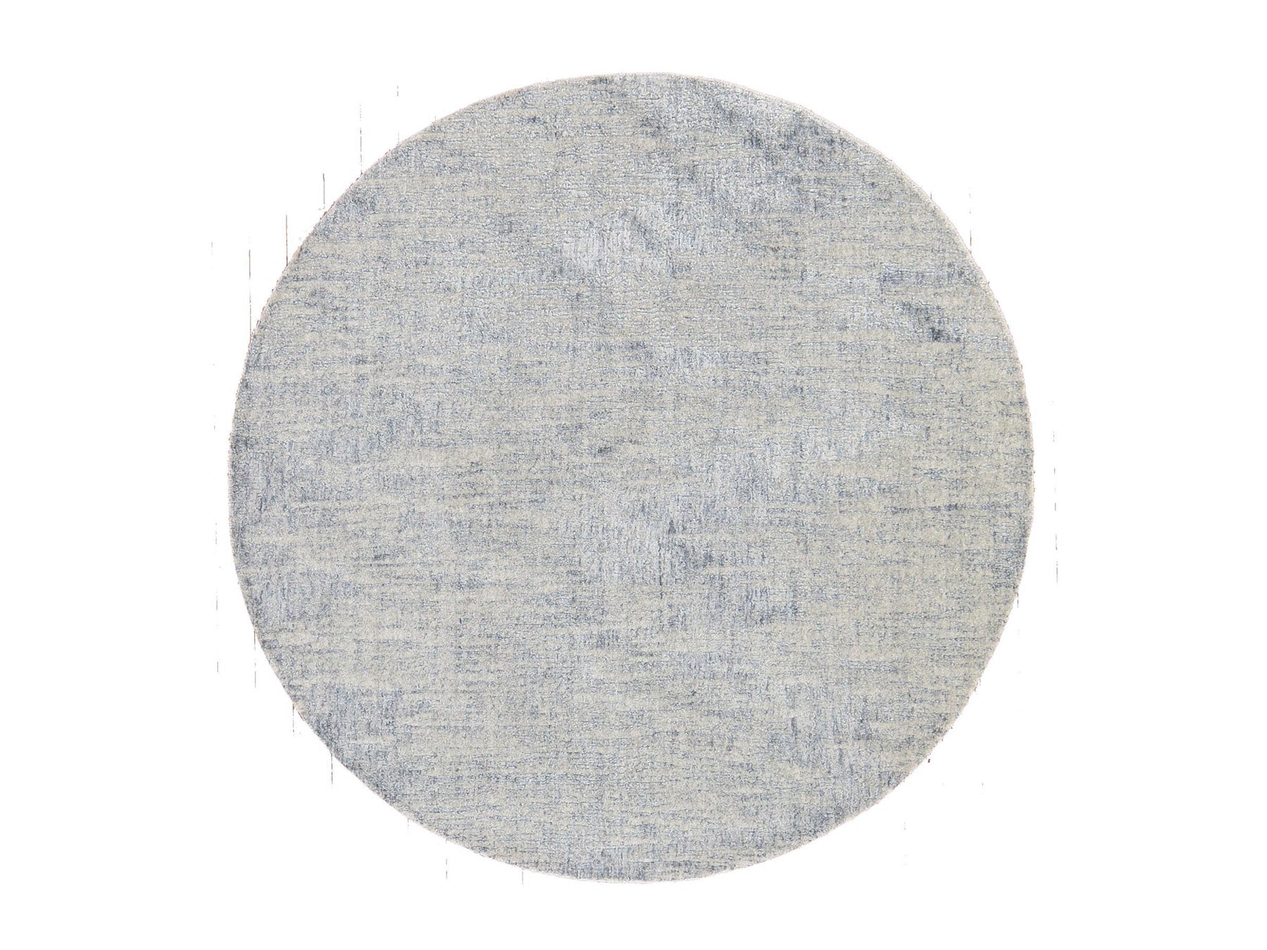 Grey 5'9" x 5'9" Modern and Contemporary Handloom Wool/Silk Rug - Sku: O078700