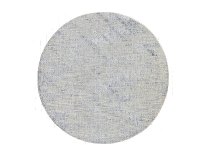 Modern / Contemporary hand-knotted wool/silk rug in Gray, 5'9" x 5'9" — SKU O078700