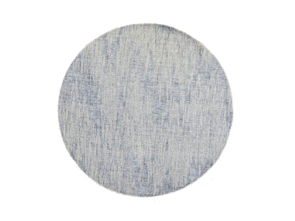 Modern / Contemporary hand-knotted wool/art silk rug in Gray, 5'9" x 5'9" — SKU O078701