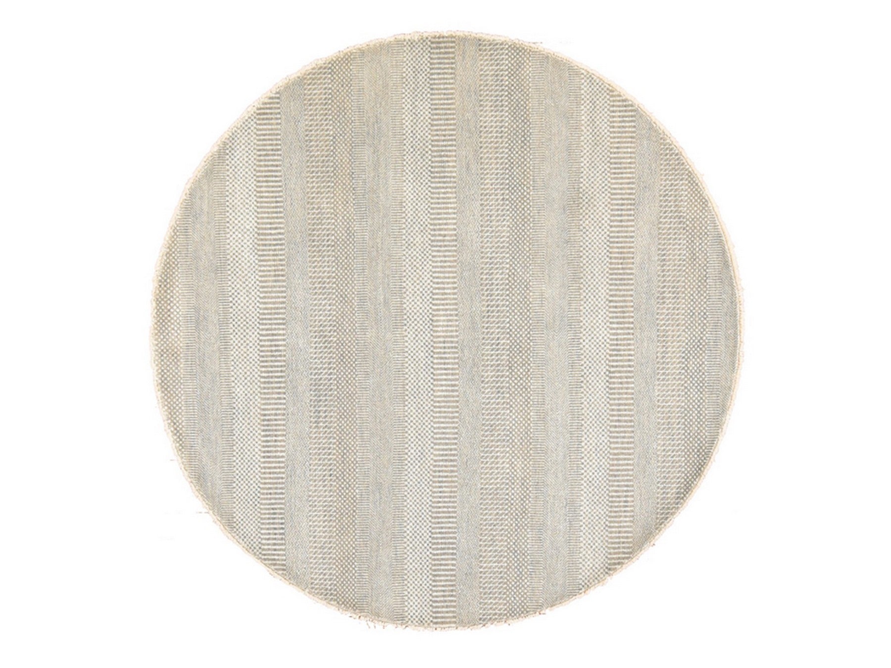 Grey 6'0" x 6'0" Modern and Contemporary Hand knotted Wool/Silk Rug - Sku: O078708