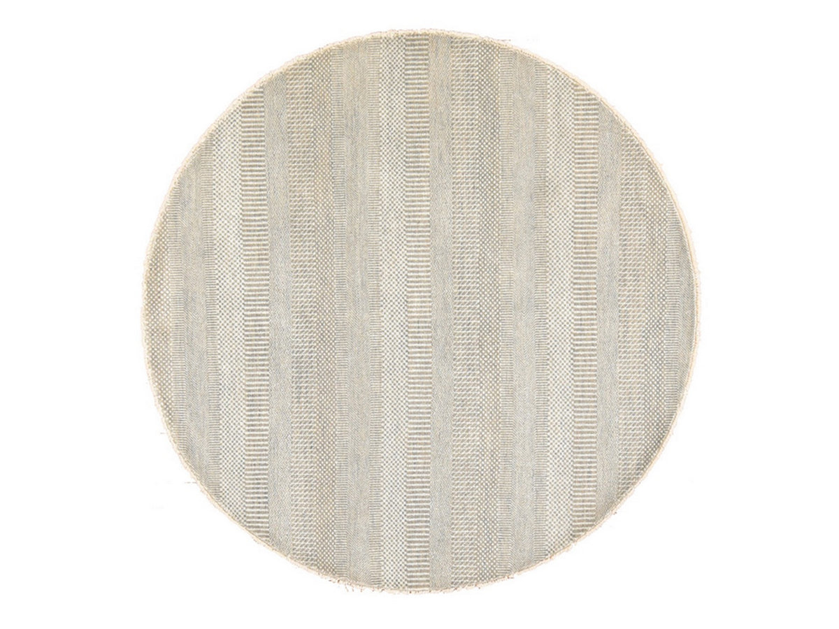 Modern / Contemporary hand-knotted wool/silk rug in Gray, 6' x 6' — SKU O078708