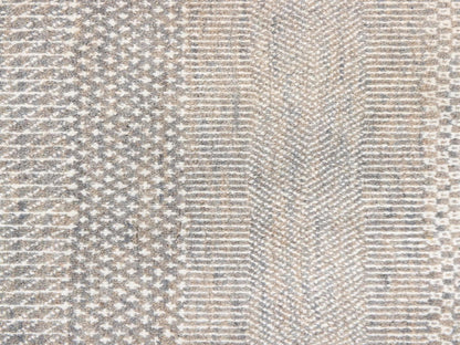 Modern / Contemporary hand-knotted wool/silk rug in Gray, 6' x 6' — SKU O078708 (view 4)