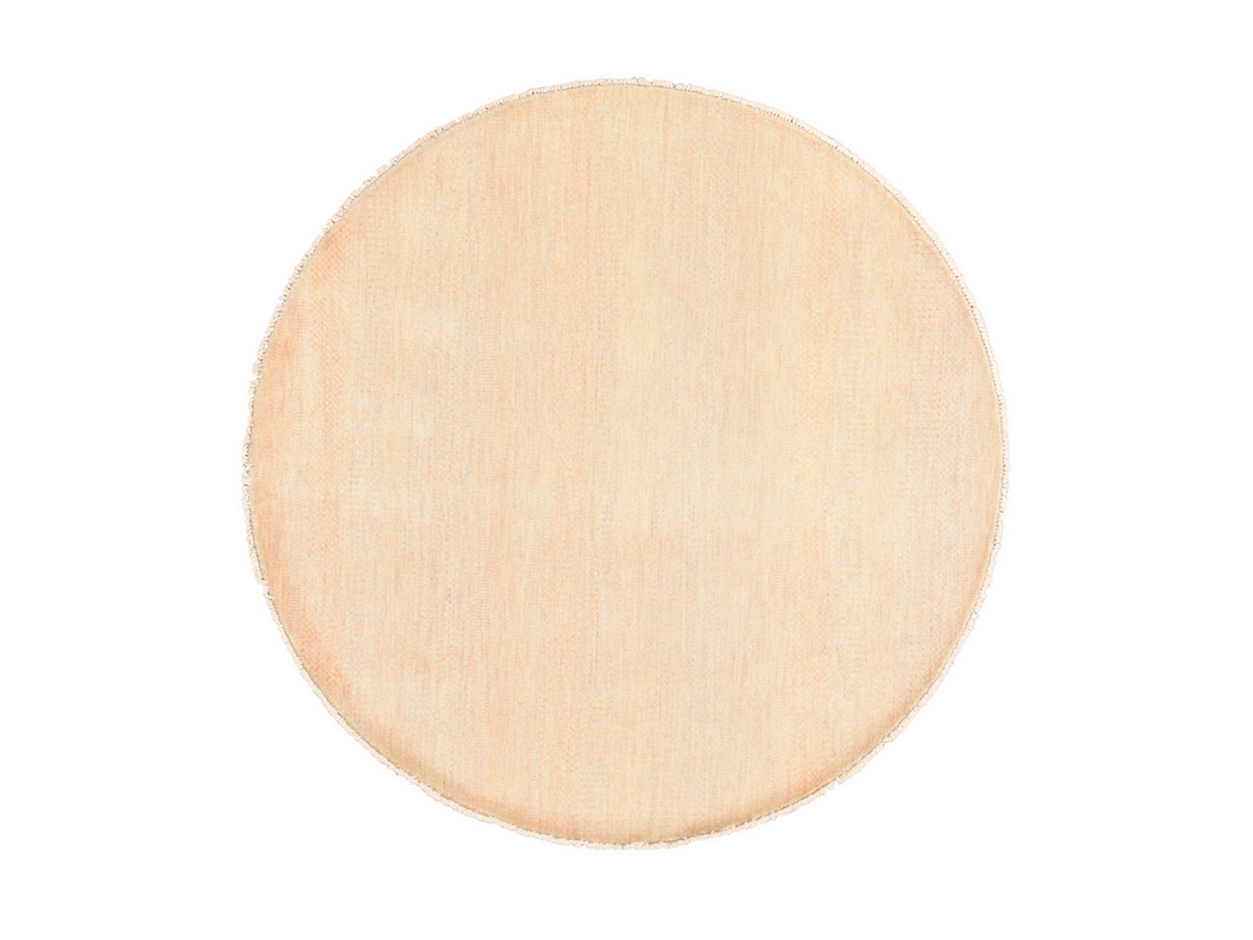 Modern / Contemporary hand-knotted wool/silk rug in Orange, 6' x 6' — SKU O078709